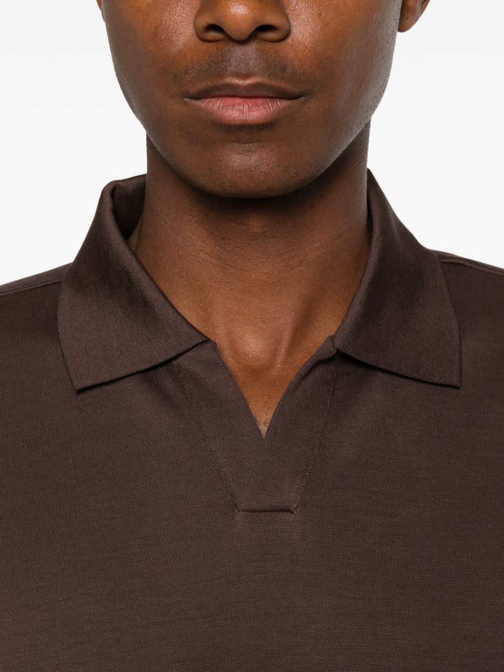 HERNO Polo in cotone marrone 