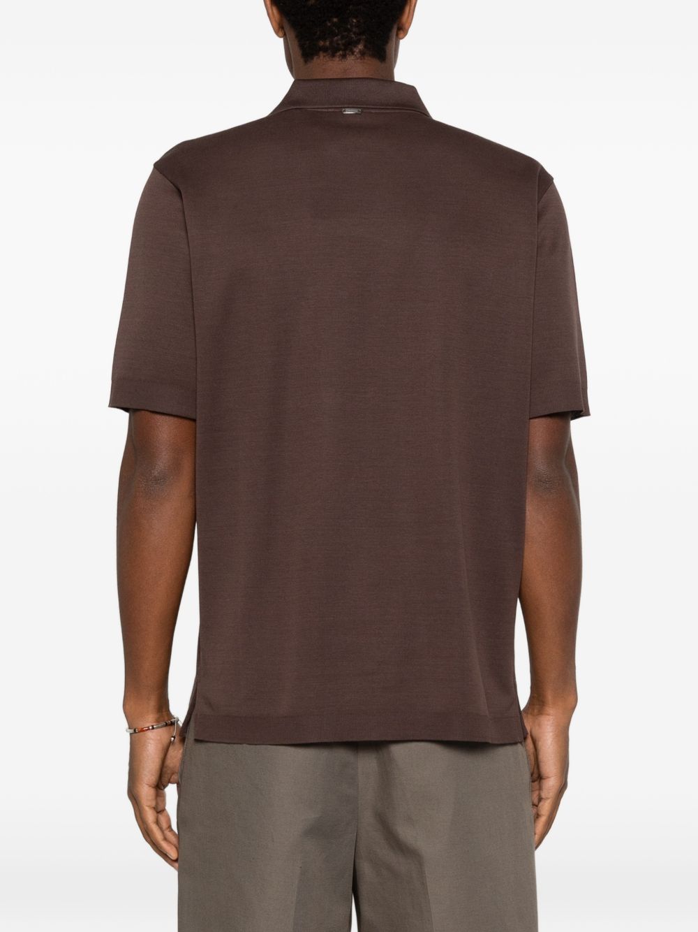 HERNO Polo in cotone marrone 