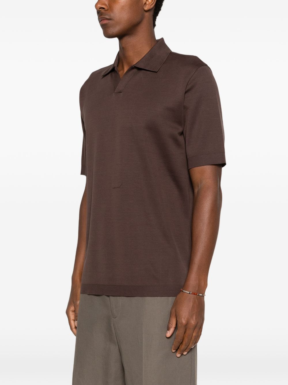 HERNO Polo in cotone marrone 