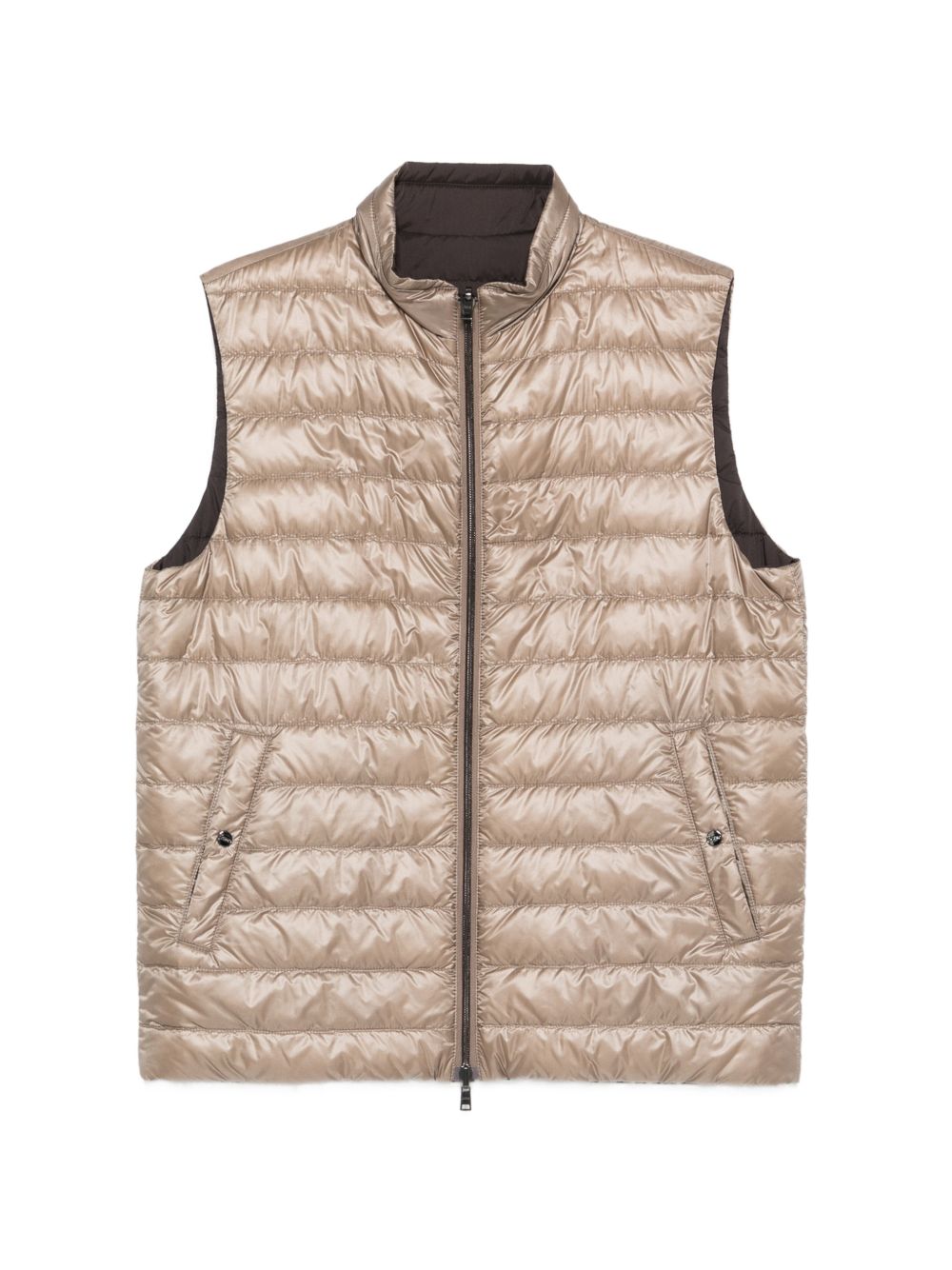 HERNO Gilet reversibile marrone imbottito 