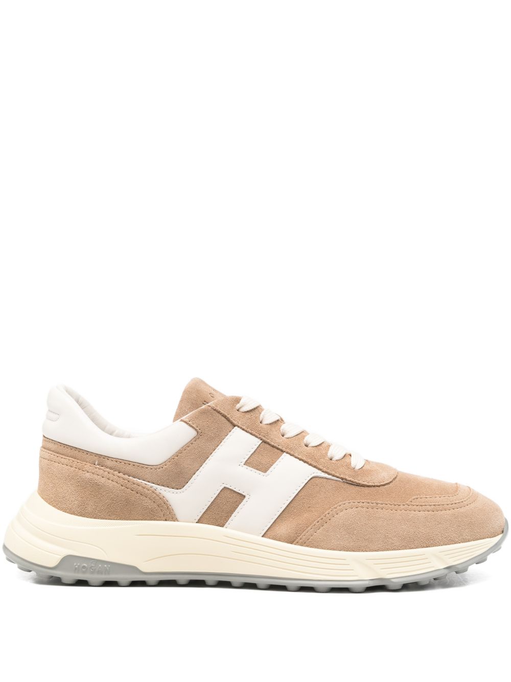 HOGAN Sneakers Hiperlight in pelle scamosciata beige 
