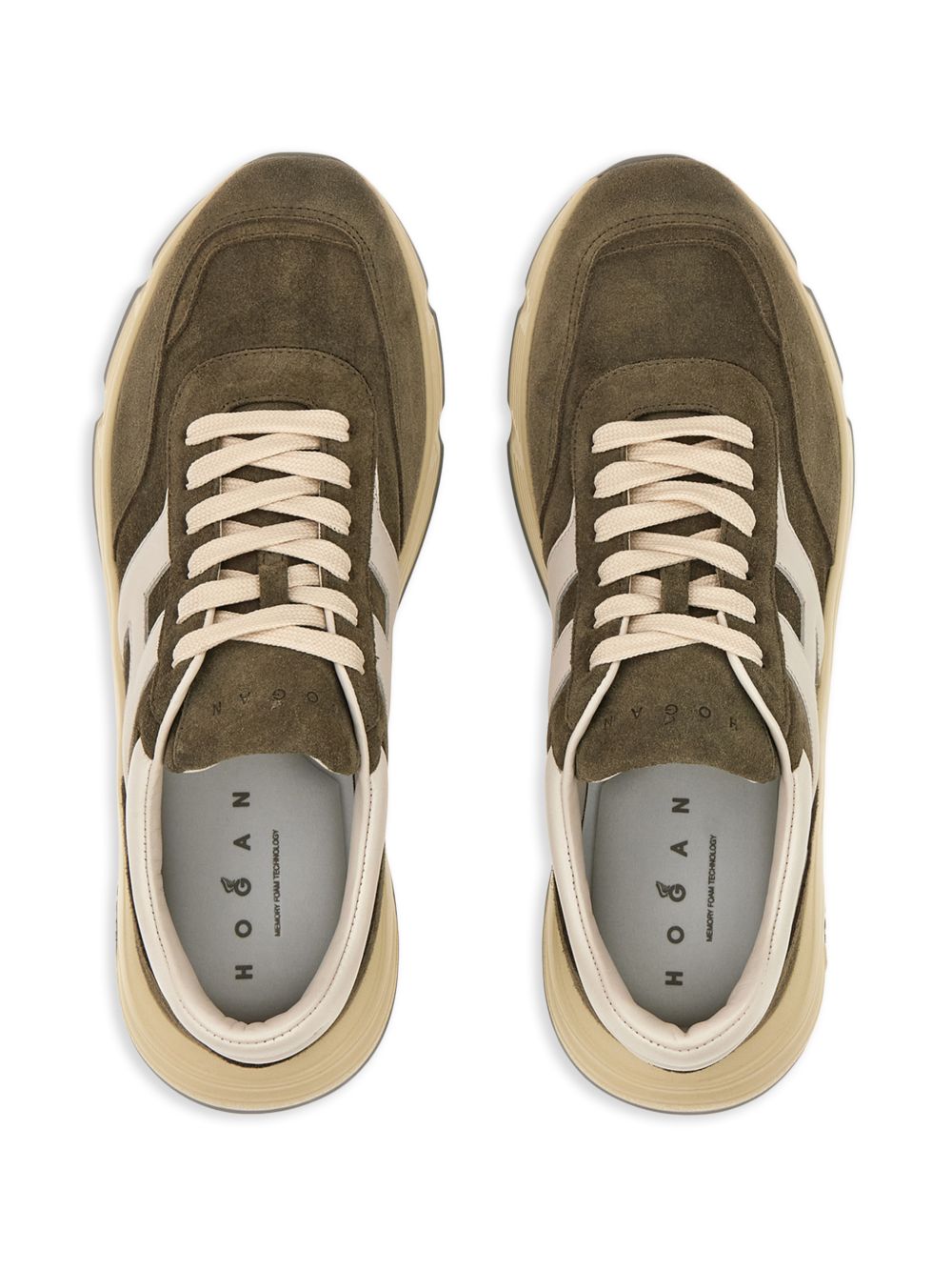 HOGAN Sneakers Hiperlight verde oliva in pelle 