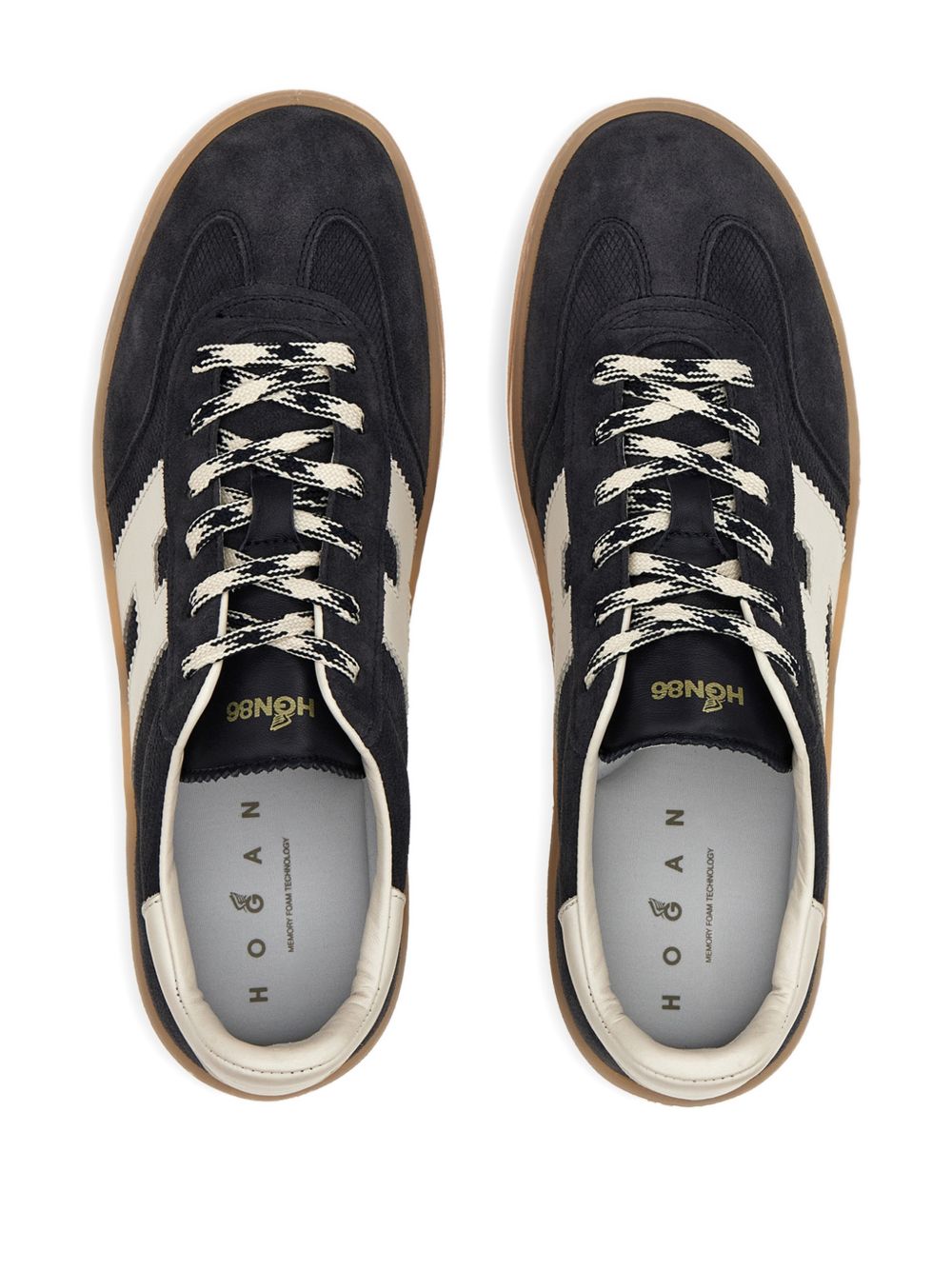 HOGAN Sneakers Cool in pelle blu/bianco 