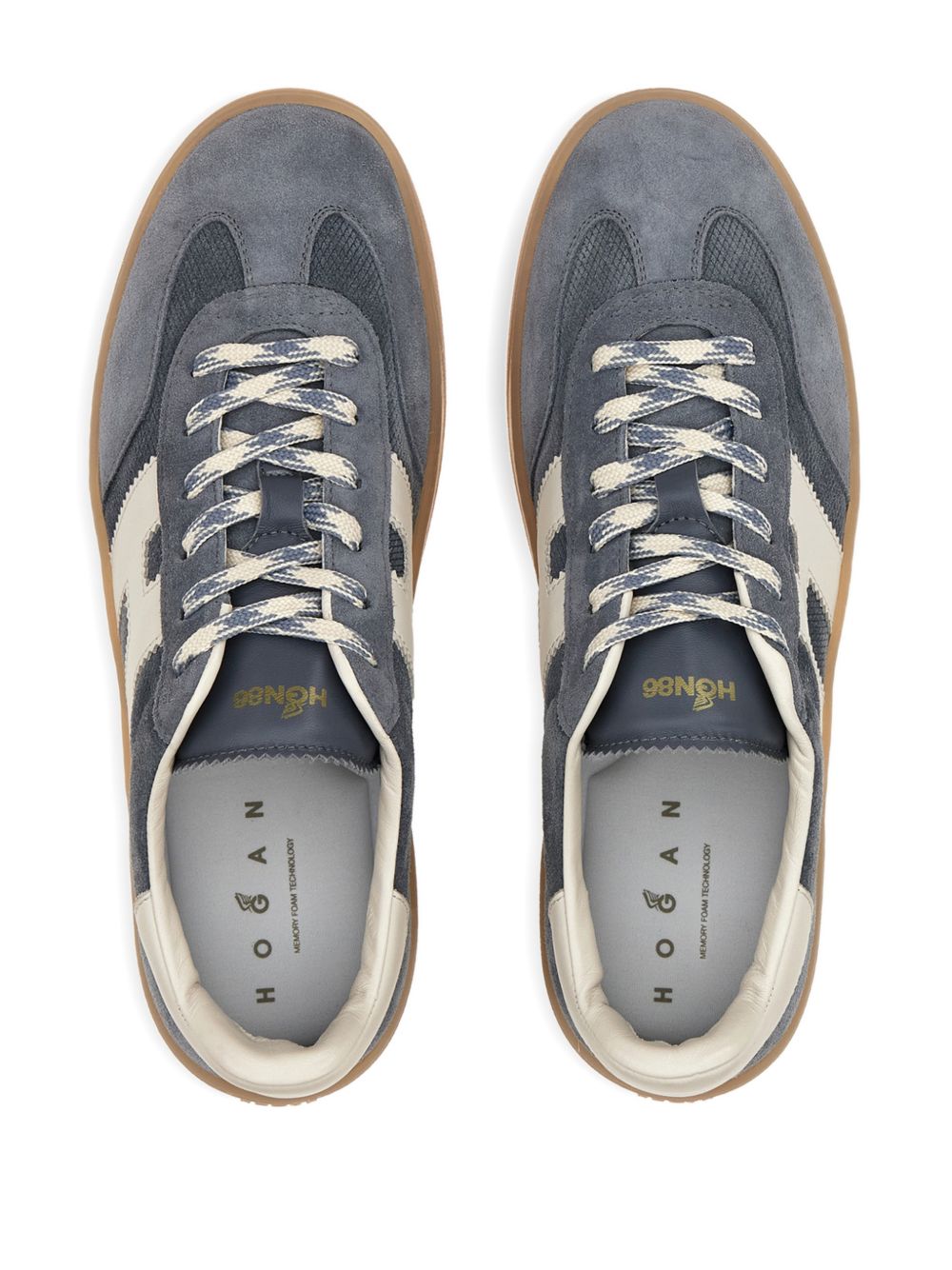 HOGAN Sneakers Cool in pelle blu/bianca 