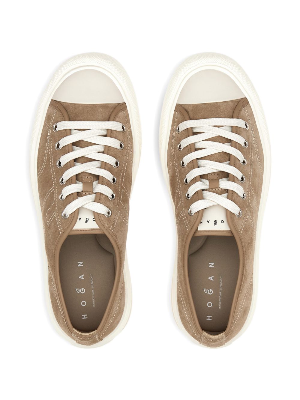 HOGAN Sneakers H691 in suede color nocciola 