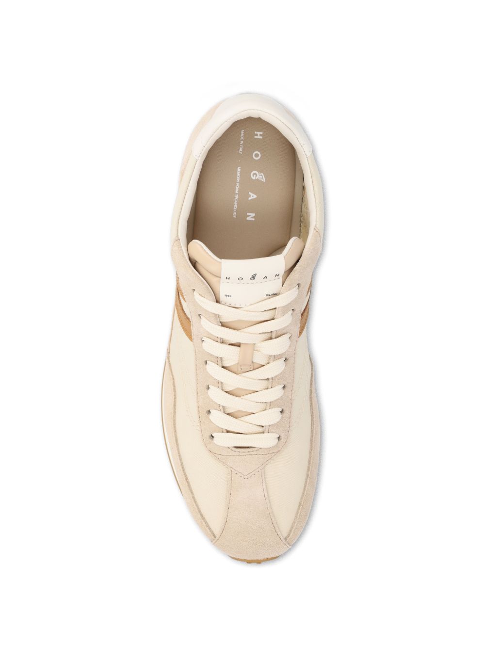HOGAN Sneakers Athletics in suede e tessuto beige 