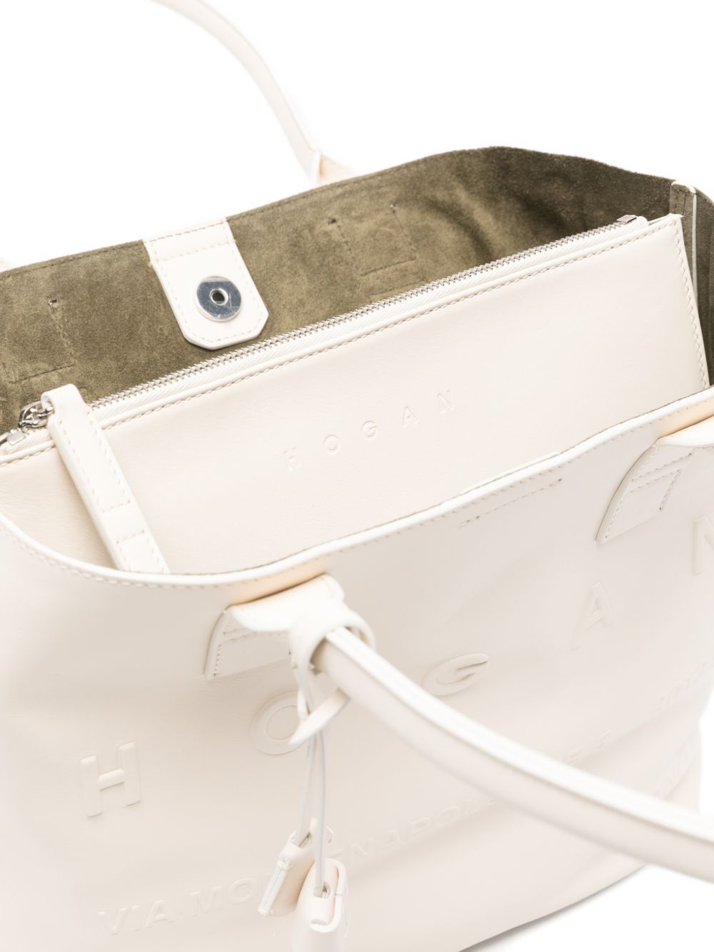 HOGAN Borsa shopping in pelle bianca 