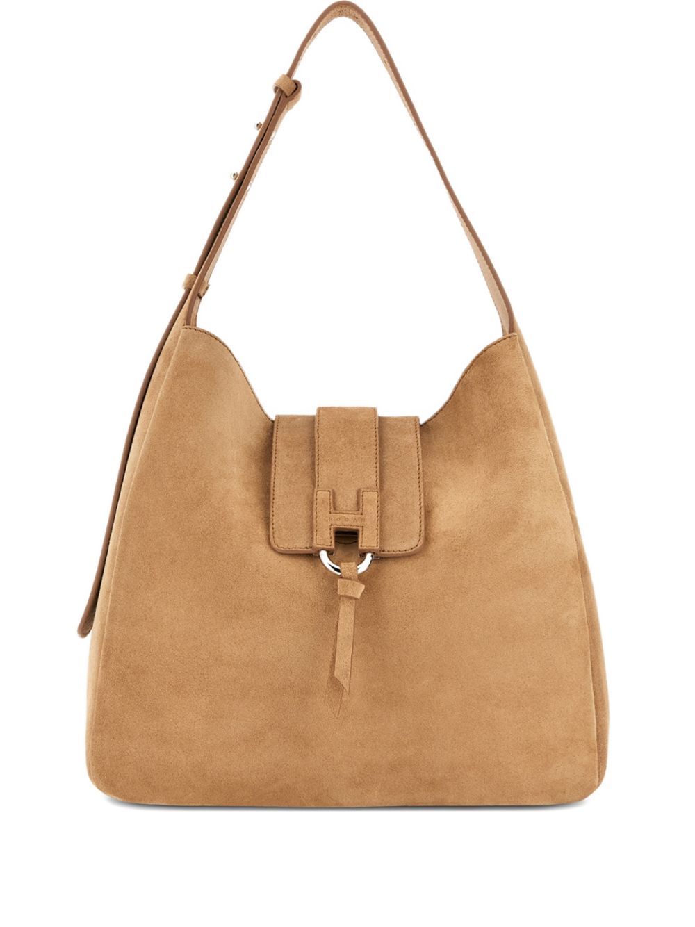 HOGAN Borsa a spalla in suede cammello 