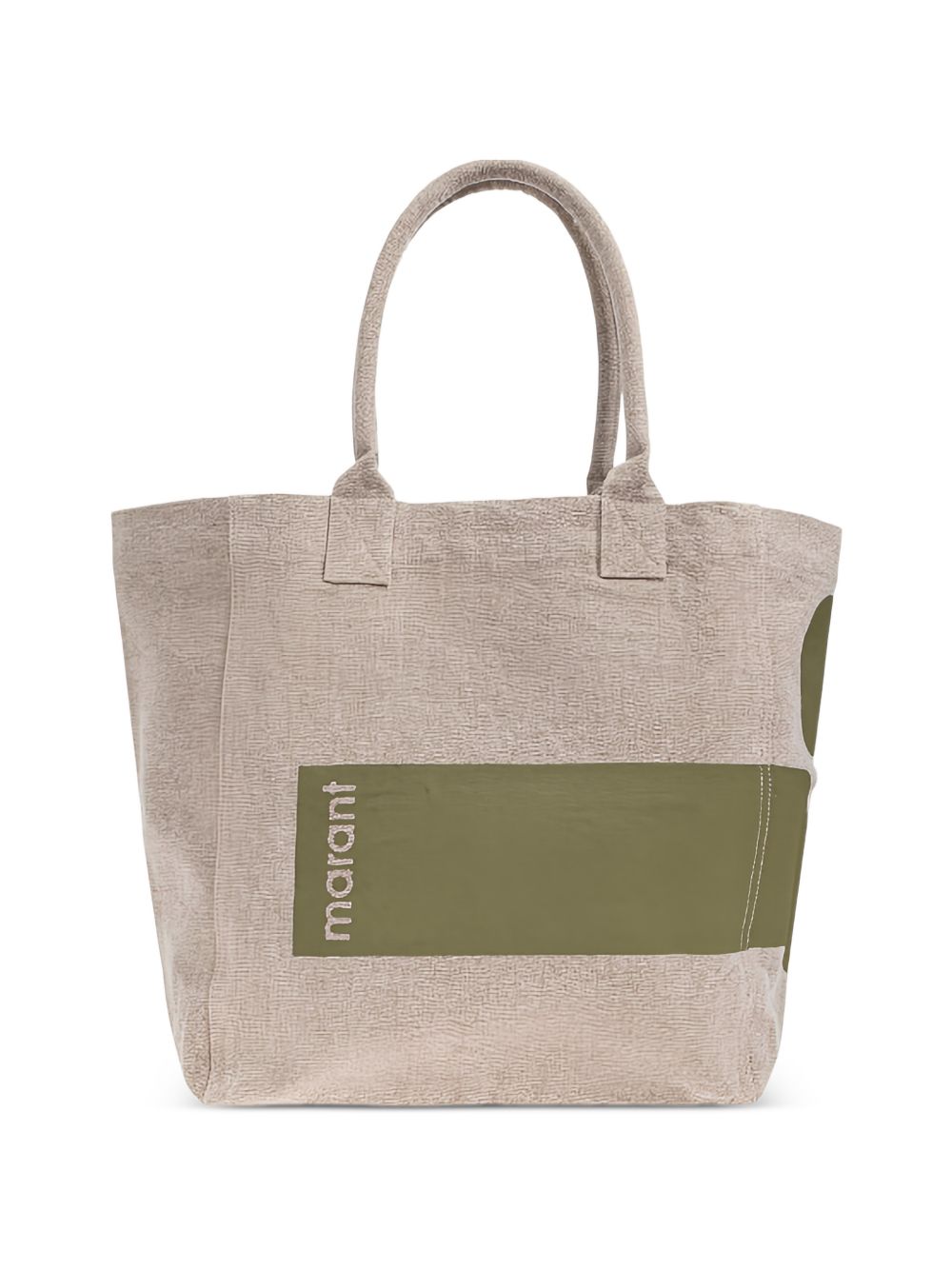 ISABEL MARANT Borsa shopping Yenky verde in cotone 