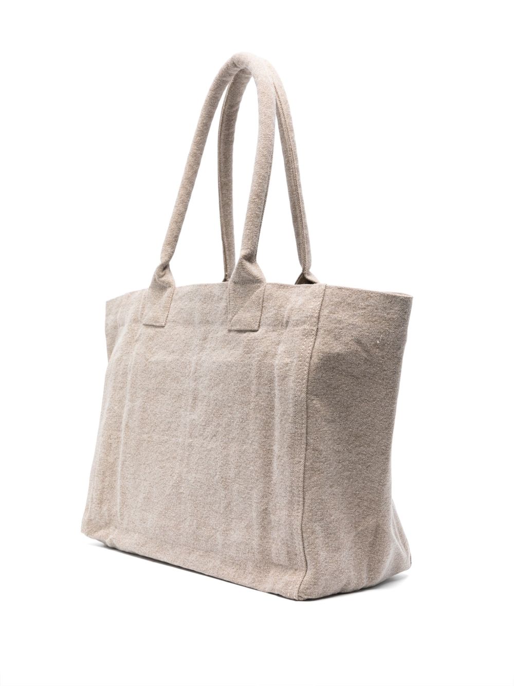 ISABEL MARANT Borsa shopping Yenky Zipper beige in cotone 