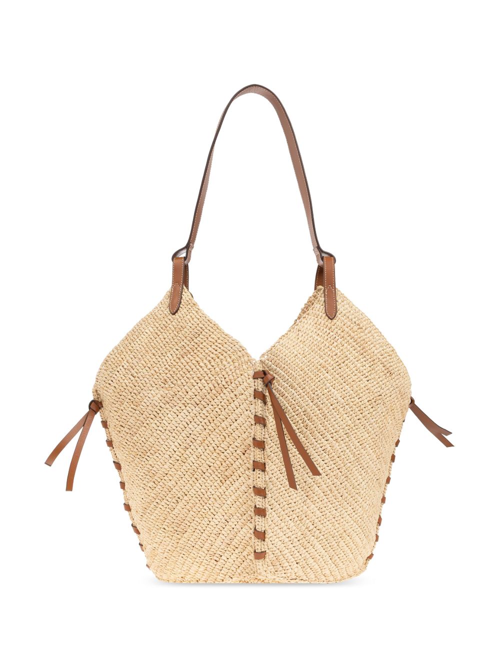 ISABEL MARANT Borsa a spalla in rafia e pelle 