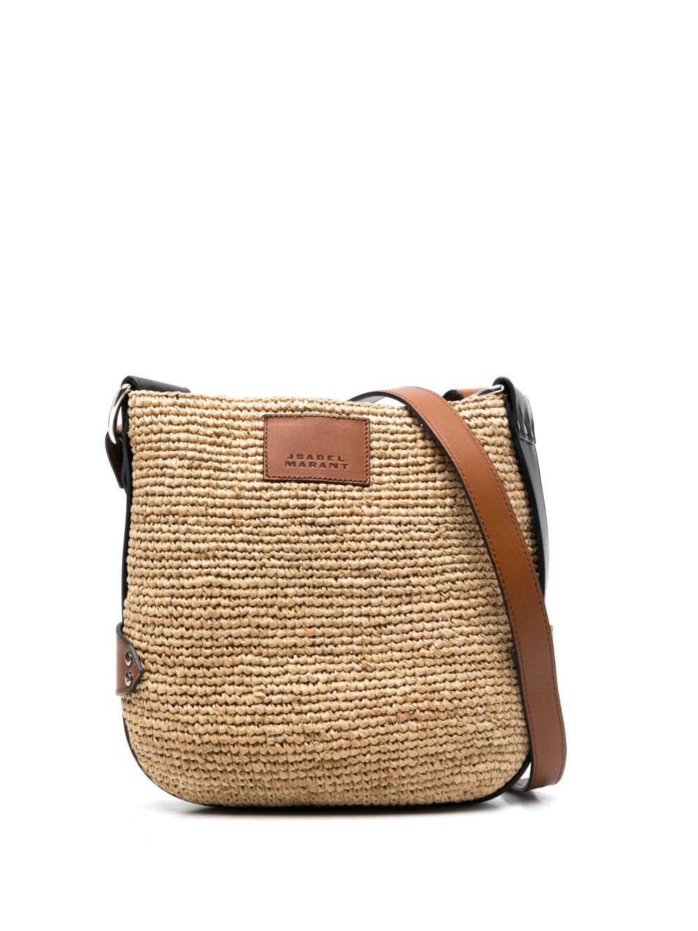 ISABEL MARANT Borsa a tracolla in rafia e pelle 