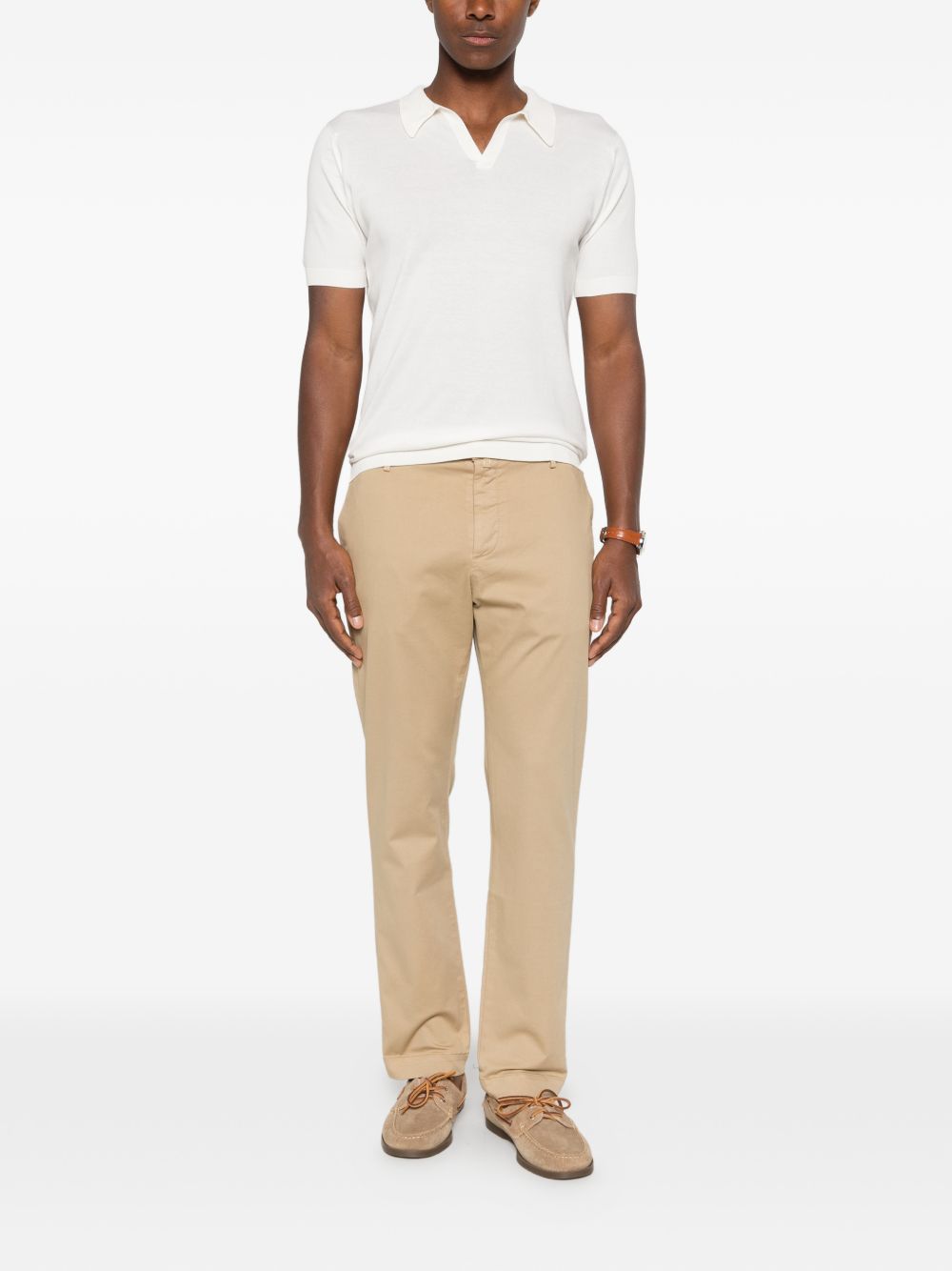 JACOB COHEN Pantaloni in cotone color cammello 