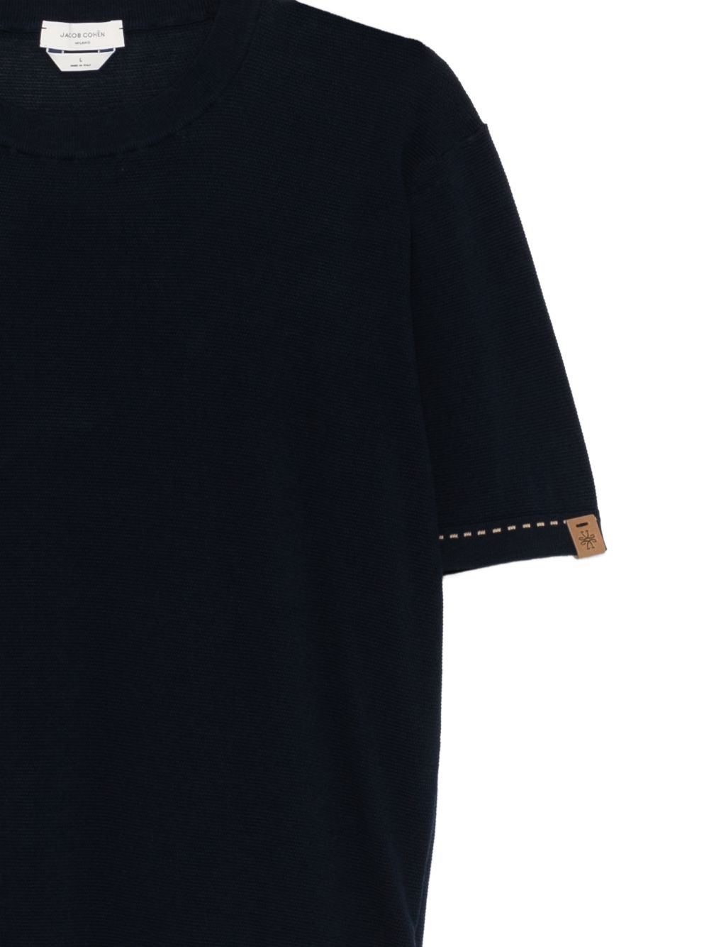 JACOB COHEN T-shirt blu navy con applicazione logo 