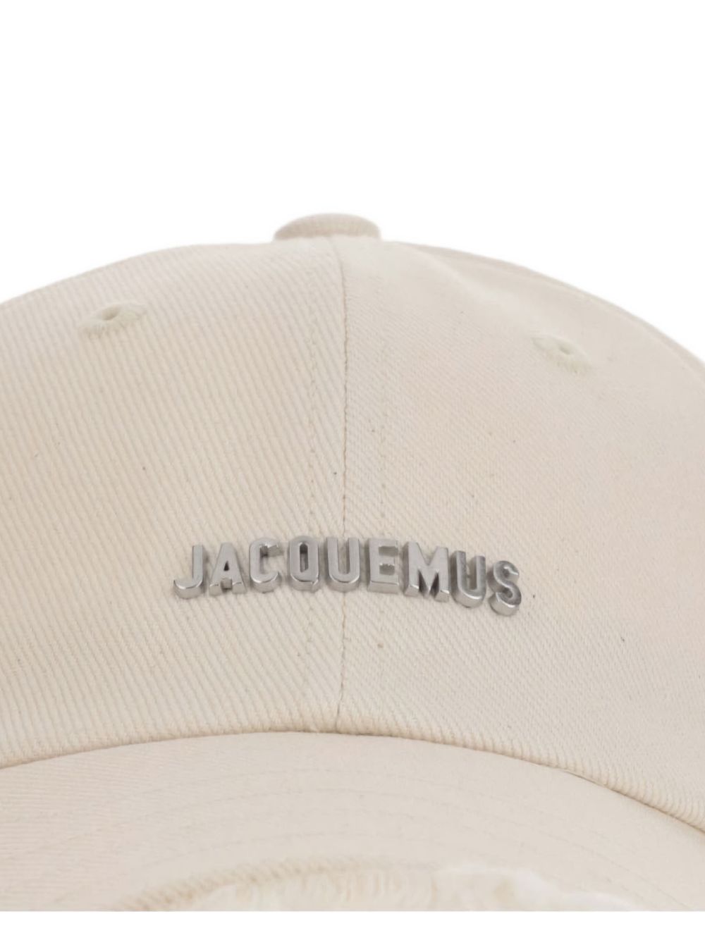 JACQUEMUS Cappello Artichaut in cotone bianco e laccio 