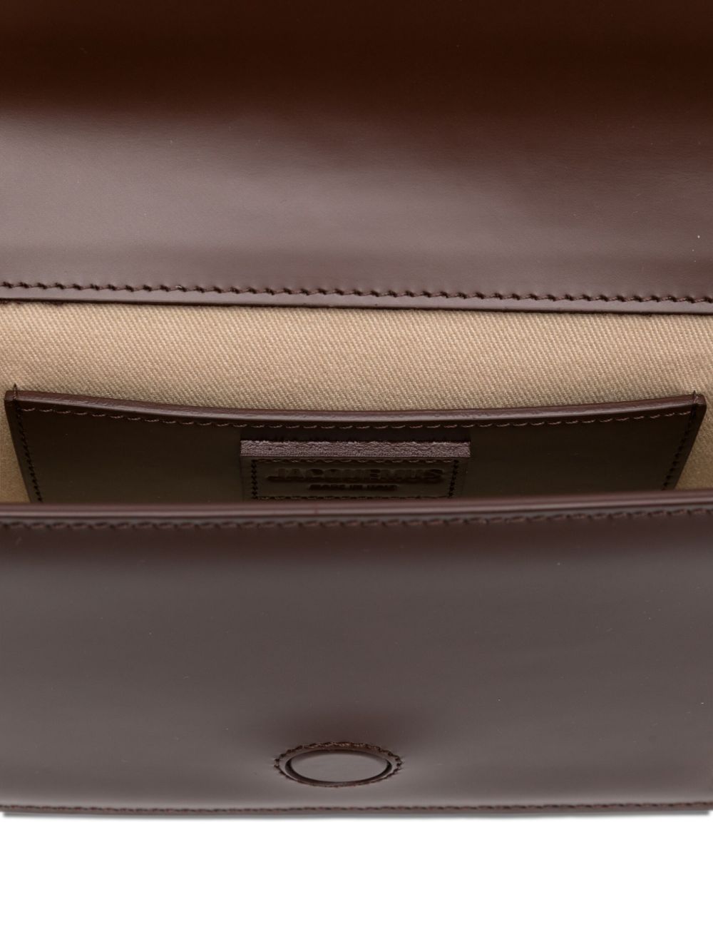 JACQUEMUS Borsa Bambino Longo a spalla in pelle marrone 