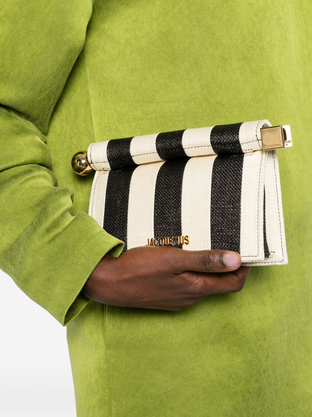 JACQUEMUS Clutch bag 'Le Petite Pochette Ronde Carré' 