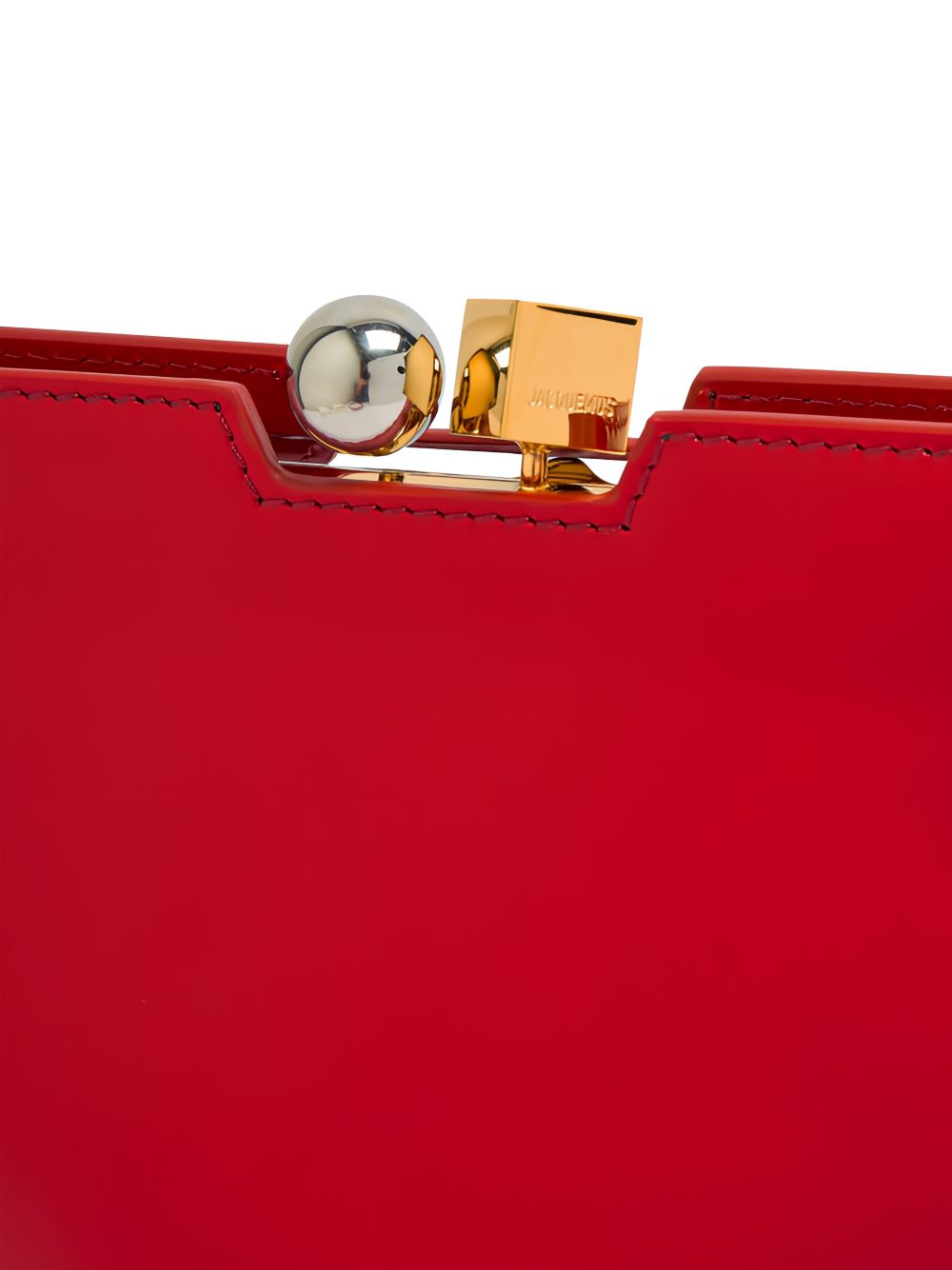 JACQUEMUS Borsa a mano 'Salone' in pelle rossa 