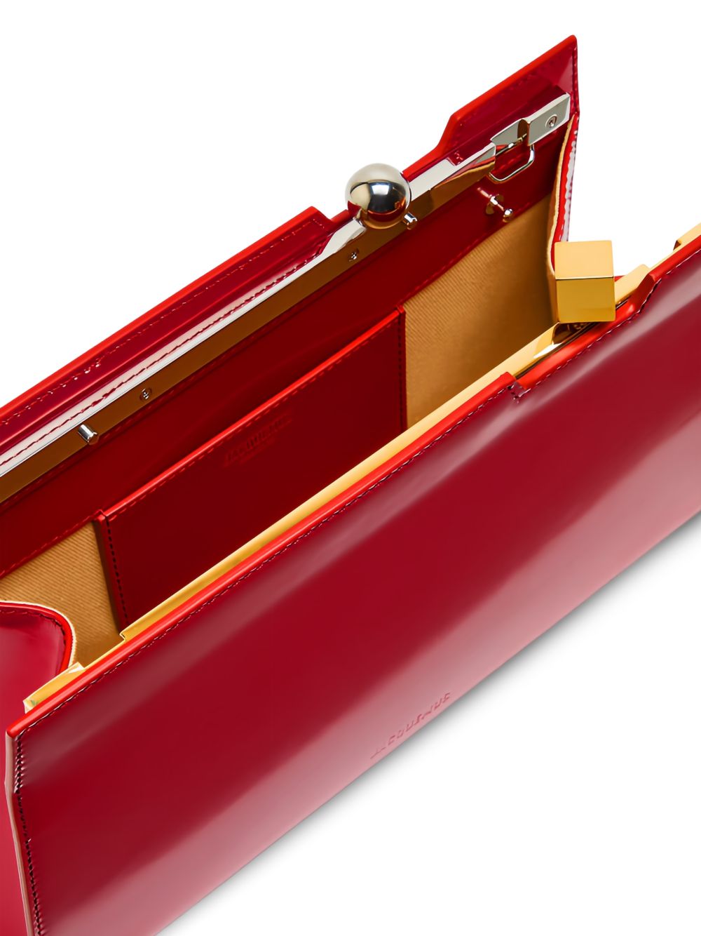 JACQUEMUS Borsa a mano 'Salone' in pelle rossa 