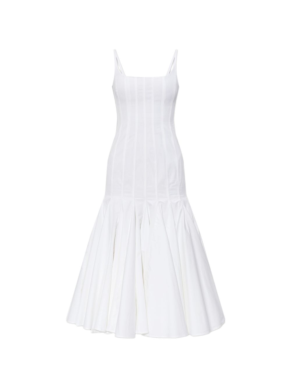 JACQUEMUS Abito midi Agave in cotone bianco 