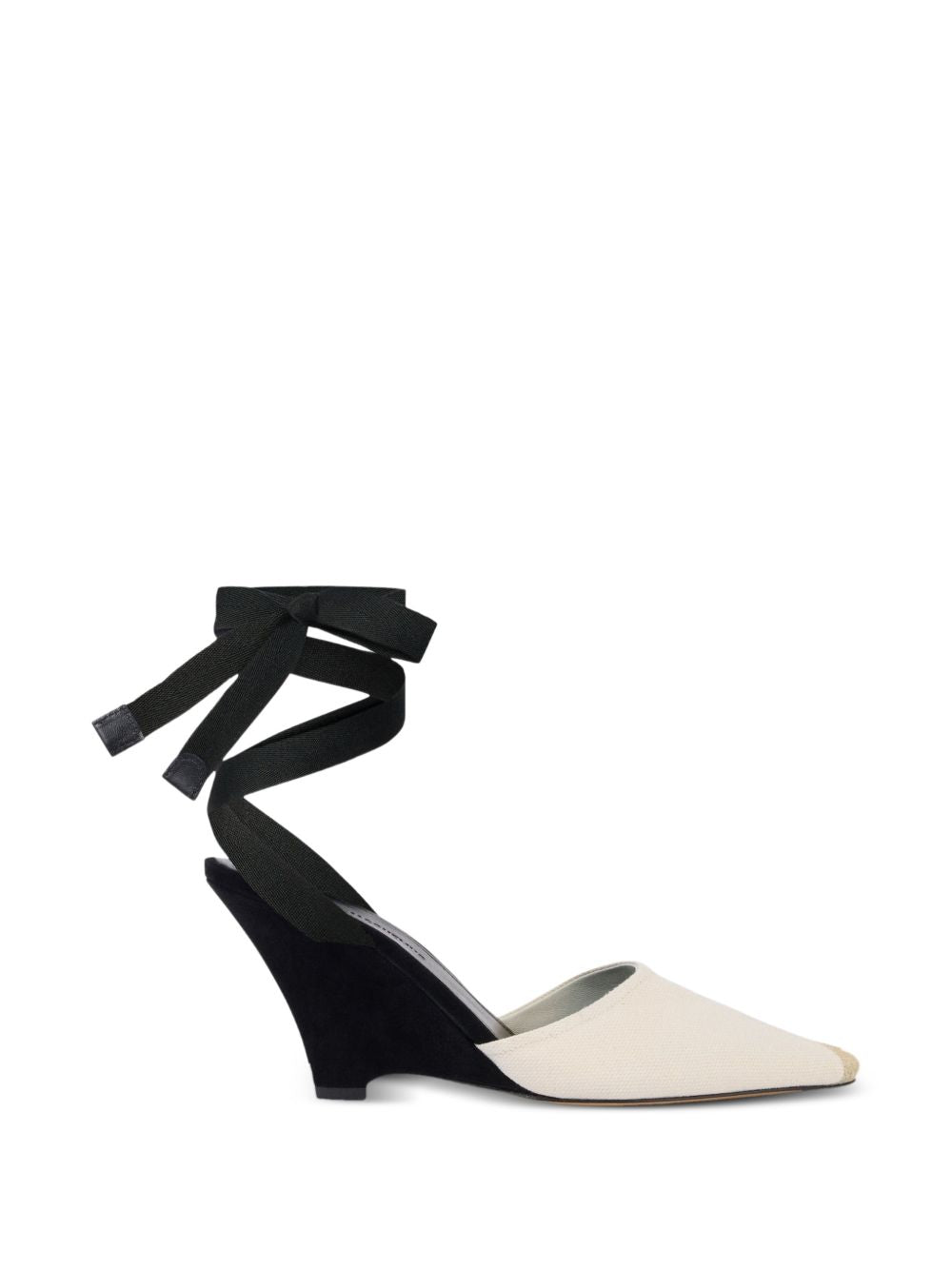 JACQUEMUS Espadrillas Alte con tacco bianche e nere 