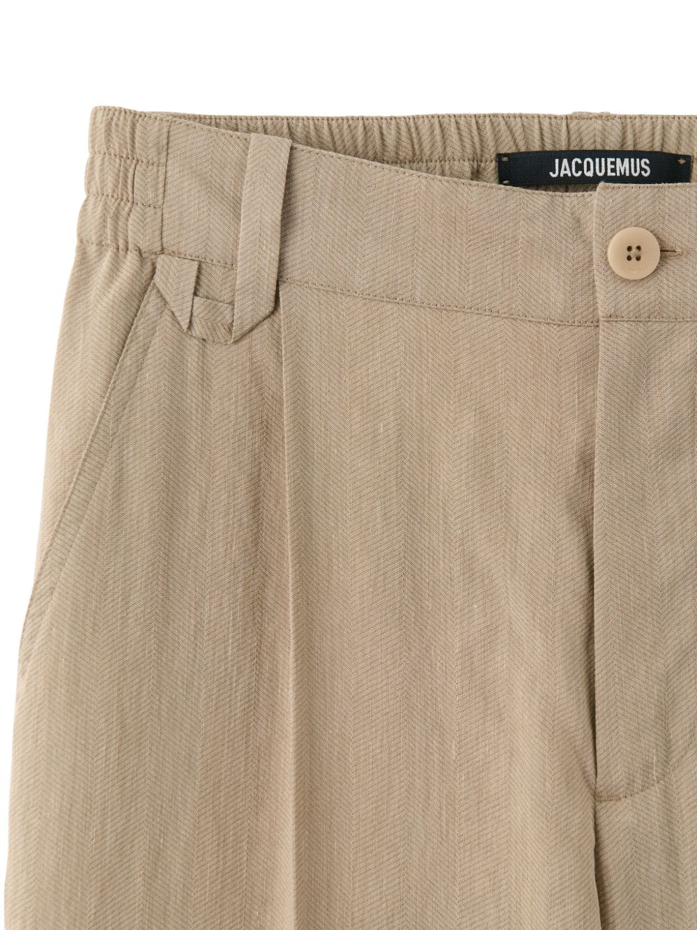 JACQUEMUS Pantaloni Croisière in cone beige con pinces 