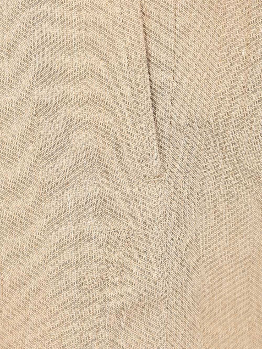 JACQUEMUS Bermuda lunghi beige in cotone con pinces 