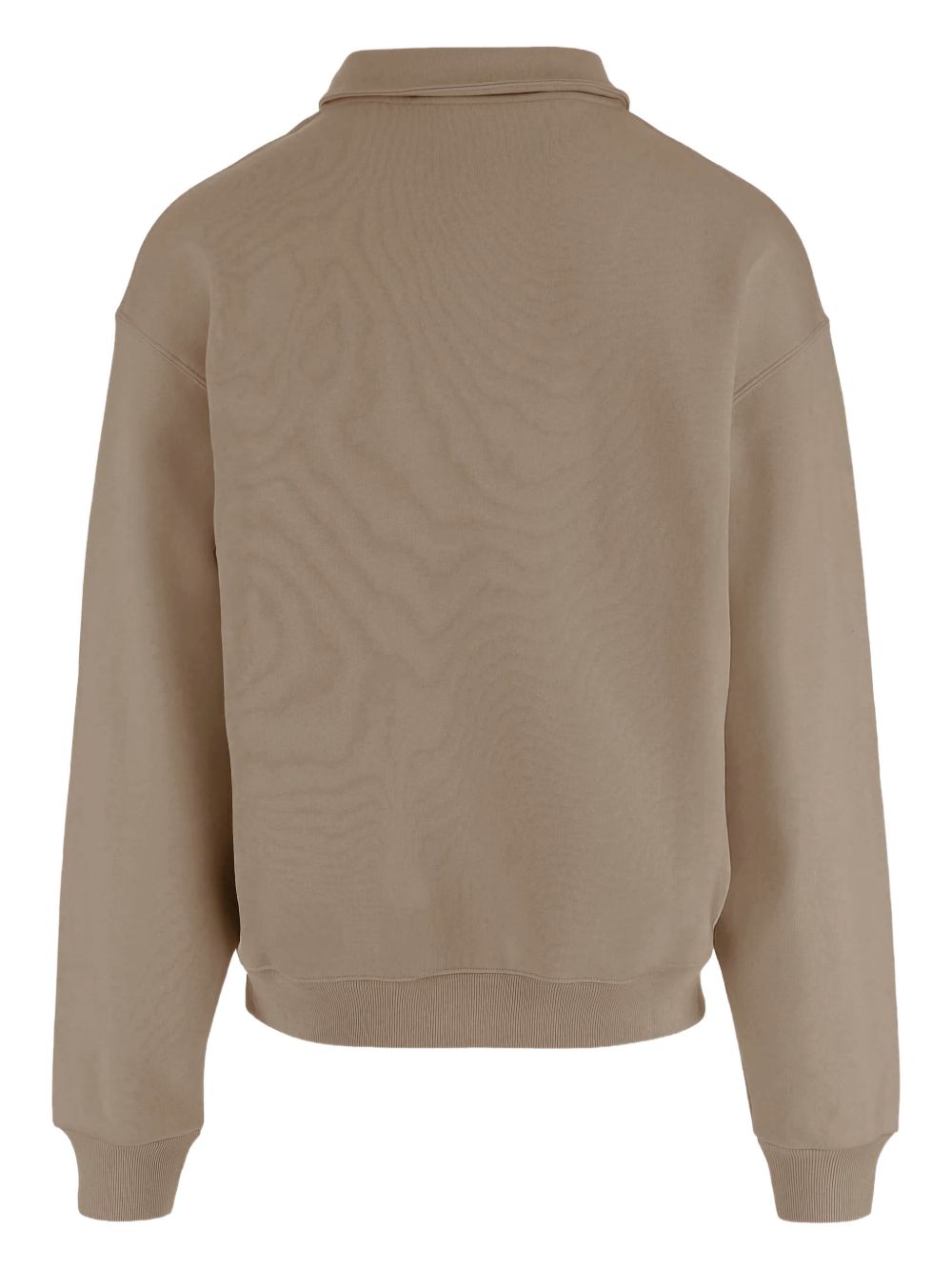 JACQUEMUS Felpa Gros Grain beige con zip 