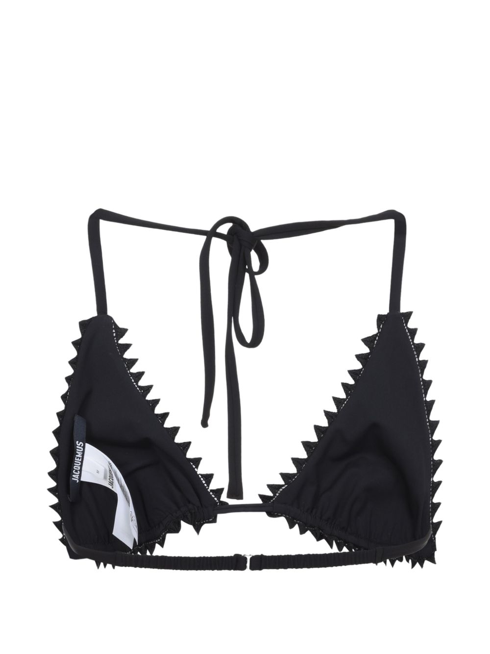 JACQUEMUS Top bikini Picot nero 