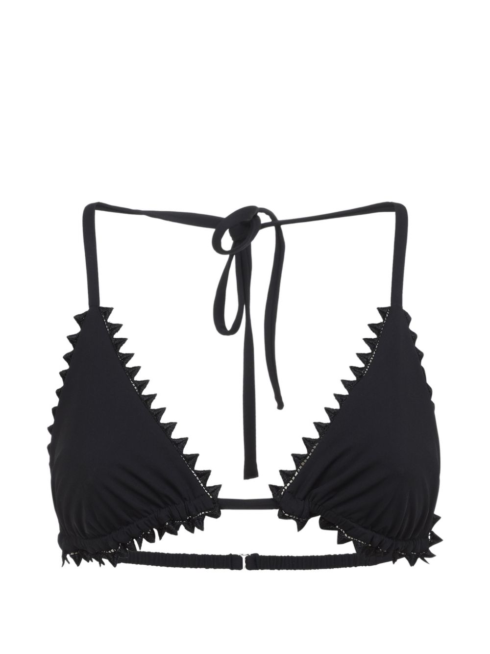 JACQUEMUS Top bikini Picot nero 