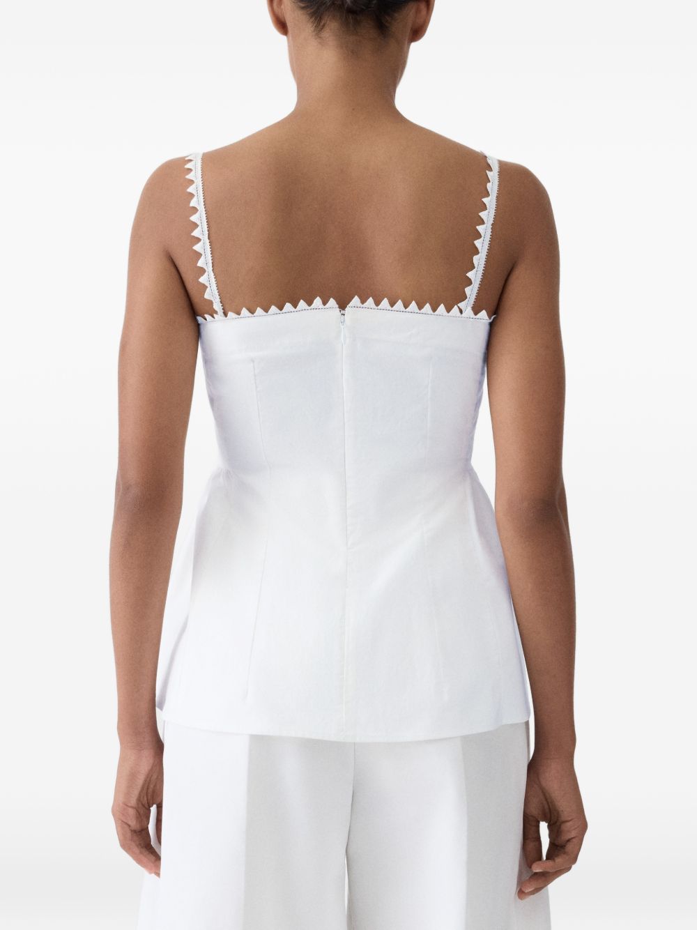 JACQUEMUS Top 'Le Haut Traversin' bianco svasato 