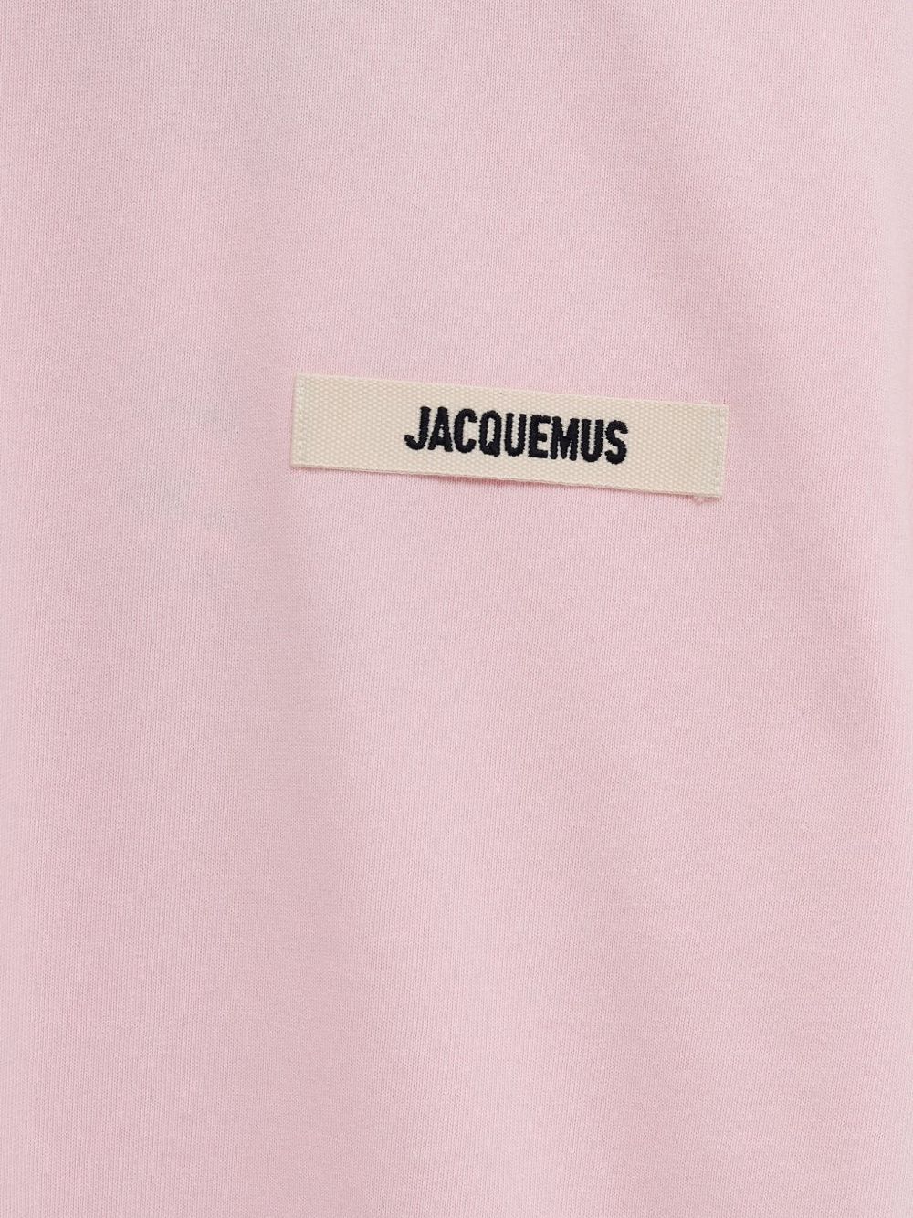JACQUEMUS T-shirt Gros Grain rosa in cotone 