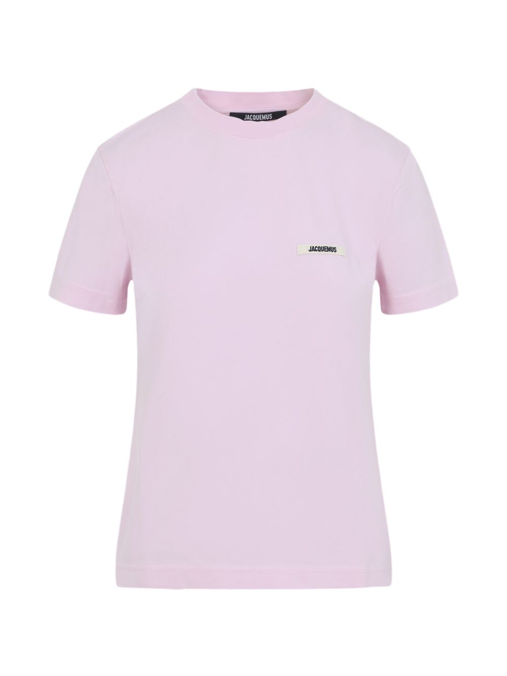 JACQUEMUS T-shirt Gros Grain rosa in cotone con logo 