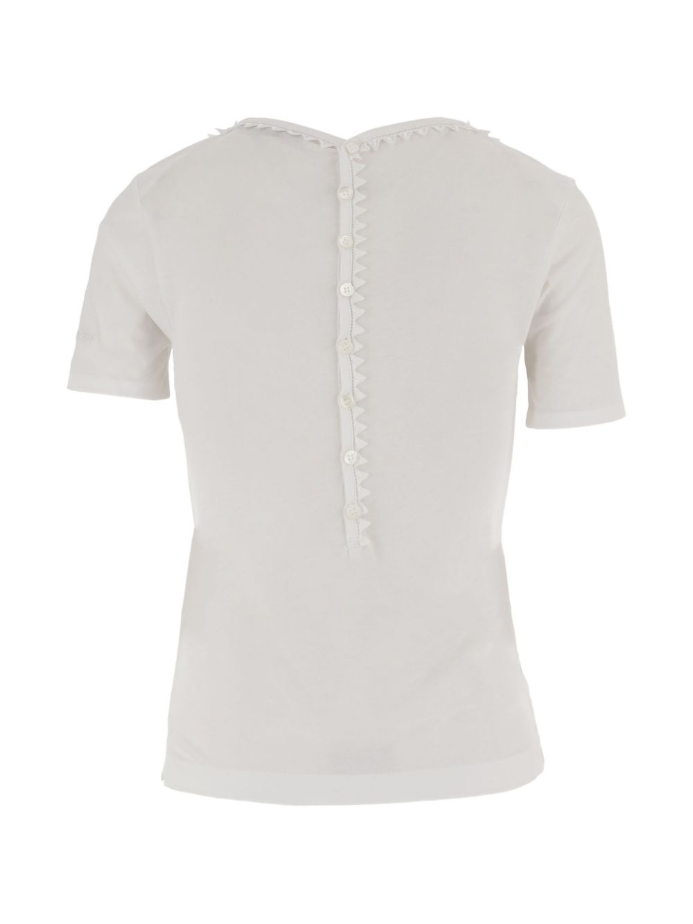 JACQUEMUS T-shirt in cotone bianco con bottoncini 