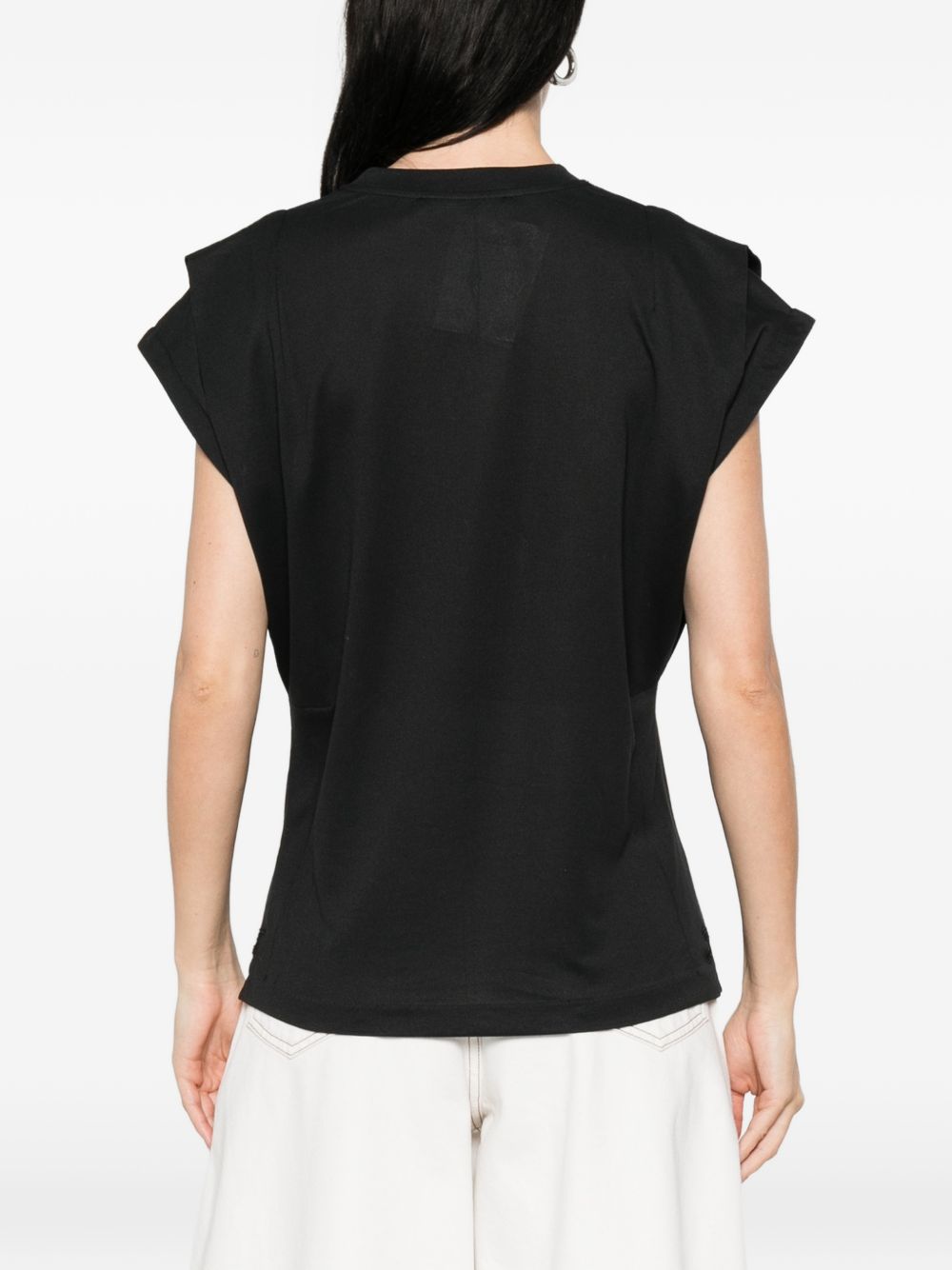 JACQUEMUS T-shirt nera Ventadau senza maniche 