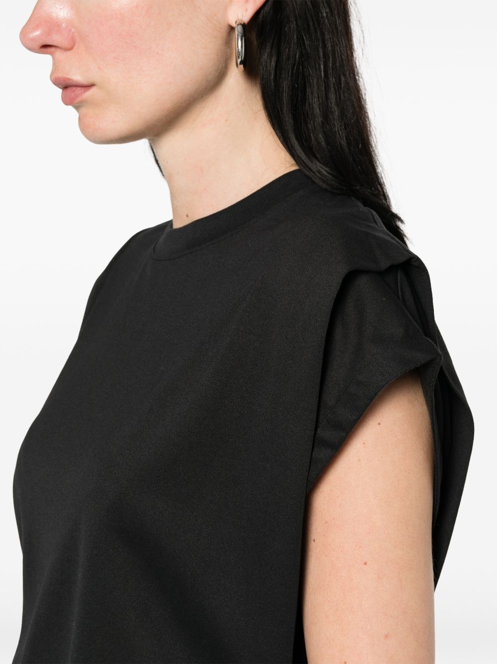 JACQUEMUS T-shirt nera Ventadau senza maniche 