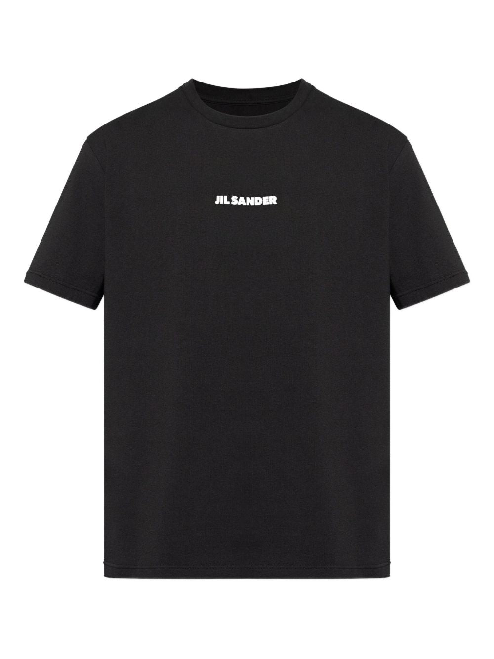 JIL SANDER T-shirt in cotone nero con logo 