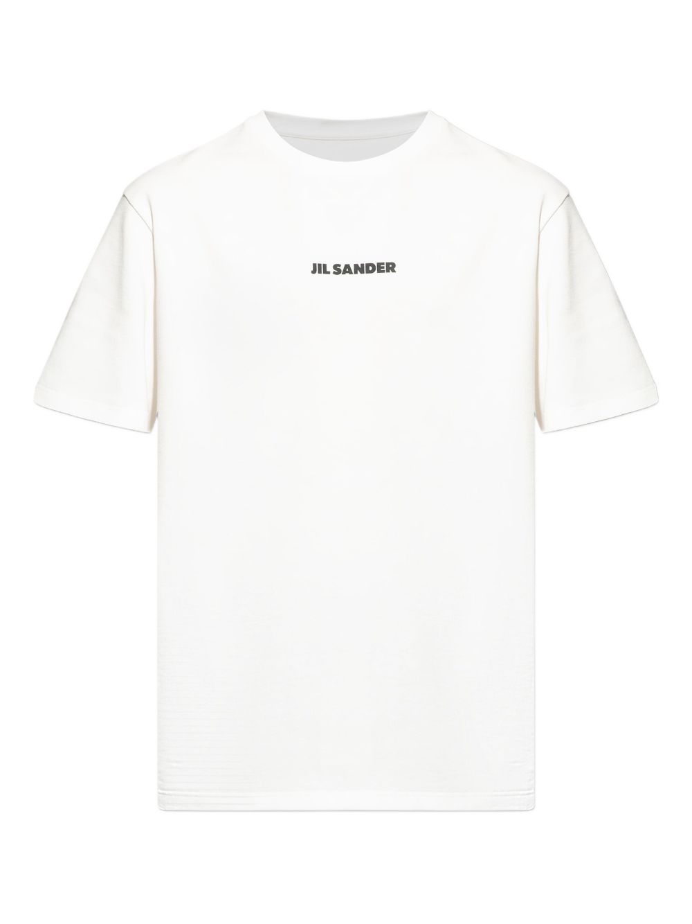 JIL SANDER T-shirt in cotone bianco con logo 