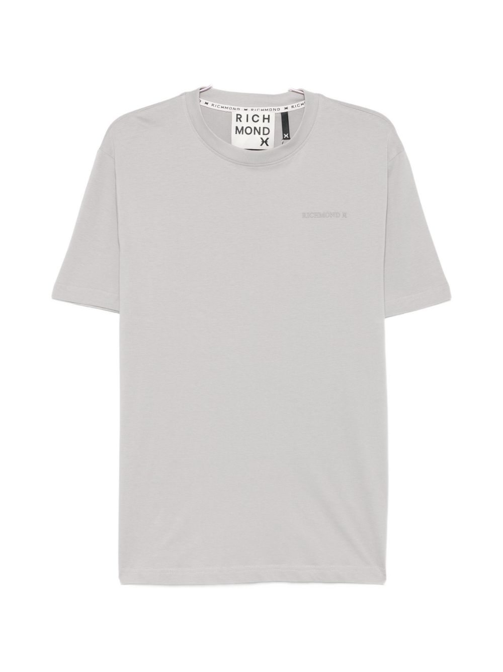 JOHN RICHMOND T-shirt in cotone grigia girocollo 