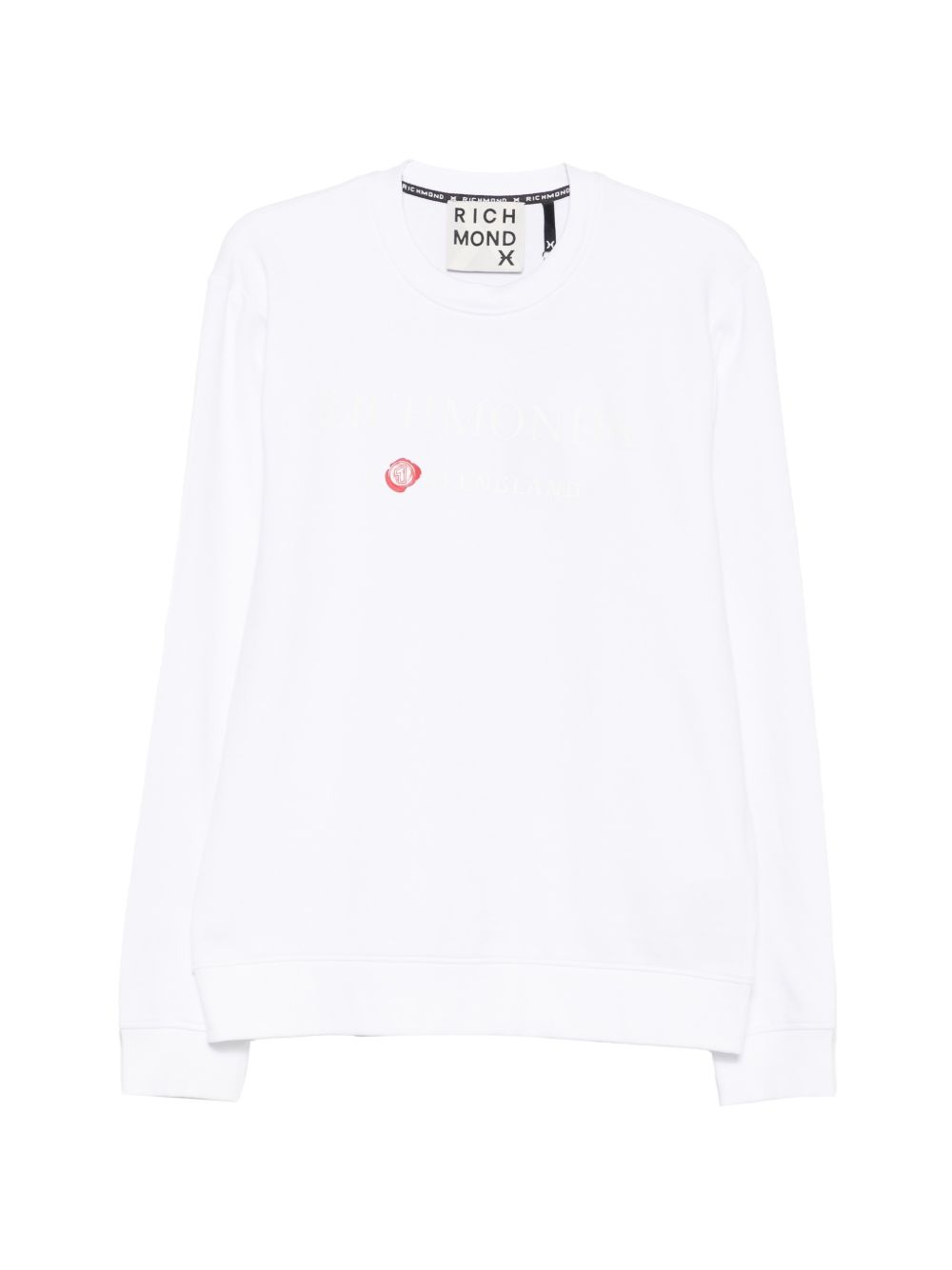 JOHN RICHMOND Felpa bianca Thanem con logo 