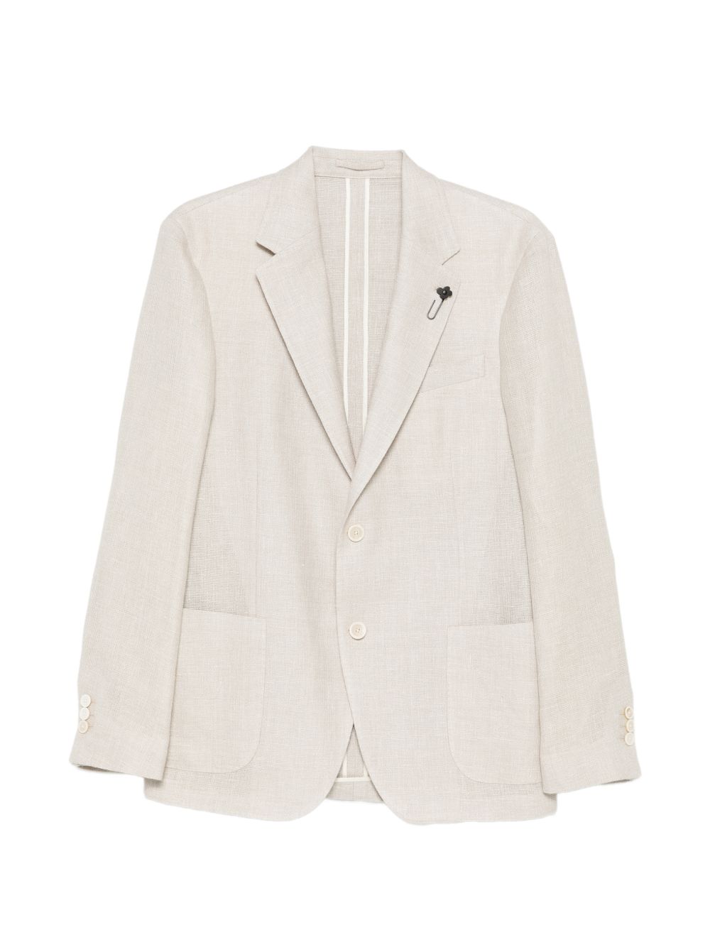 LARDINI Blazer beige con patch pockets 