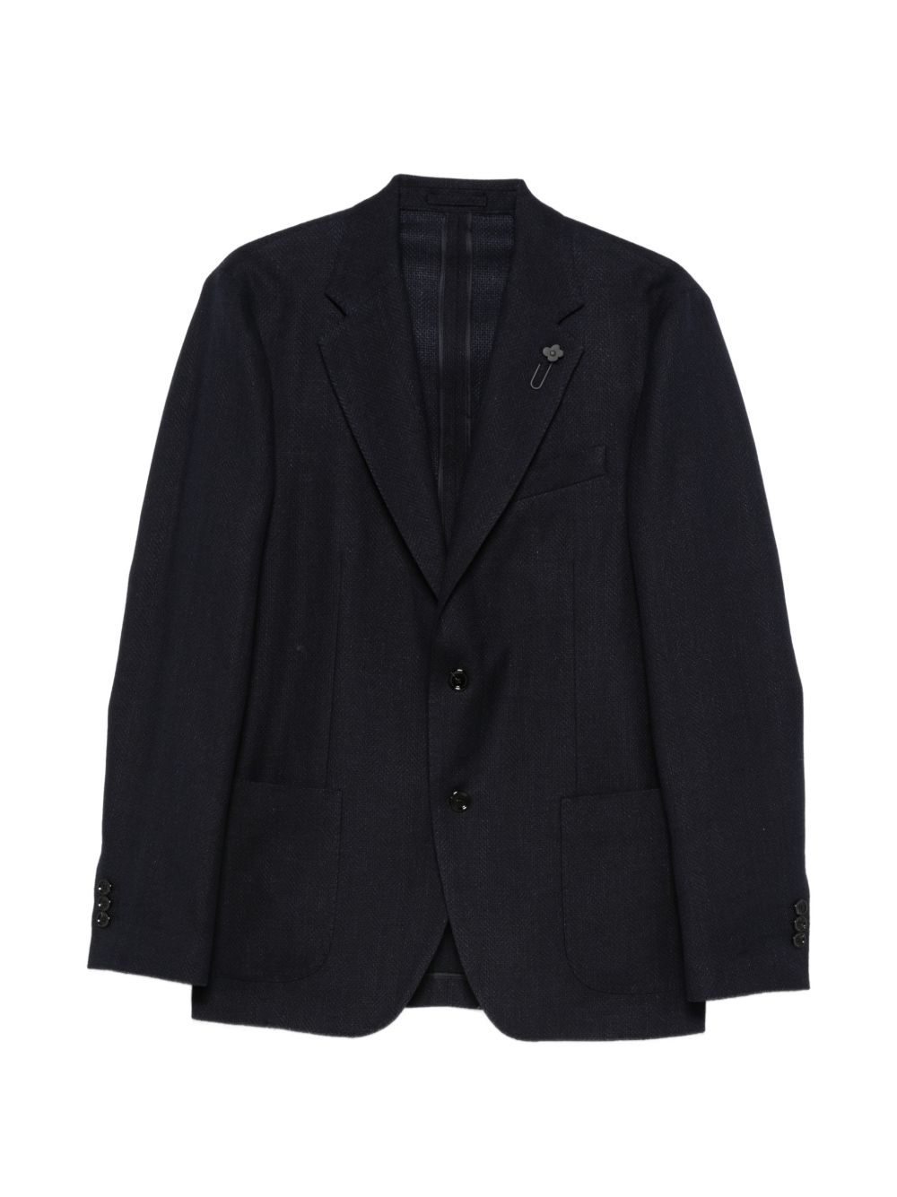 LARDINI Blazer blu notte con spilla 