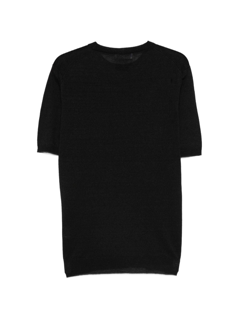 LARDINI T-shirt girocollo in cotone e lino beige 