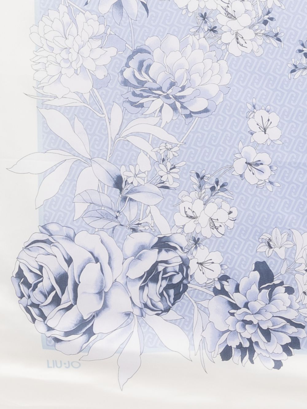 LIUJO Foulard celeste con stampa floreale 