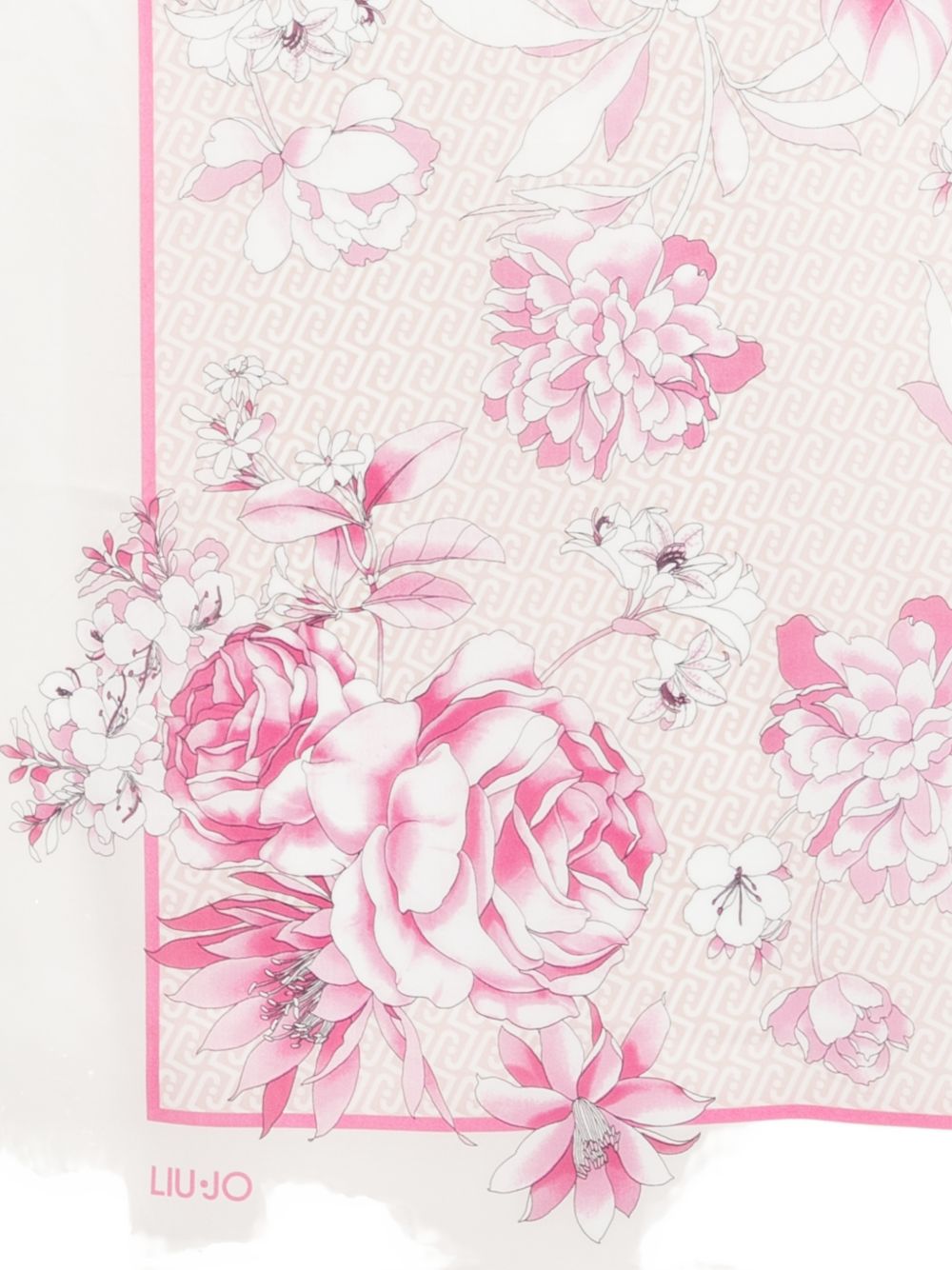 LIUJO Foulard sciarpa con stampa floreale rosa 