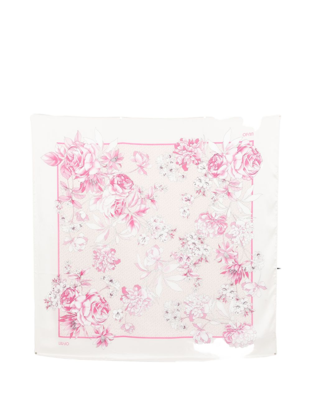 LIUJO Foulard sciarpa con stampa floreale rosa 