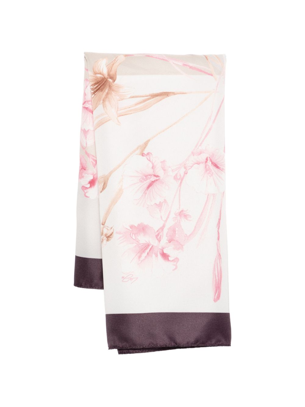 LIUJO Elegante foulard rosa con stampa floreale 