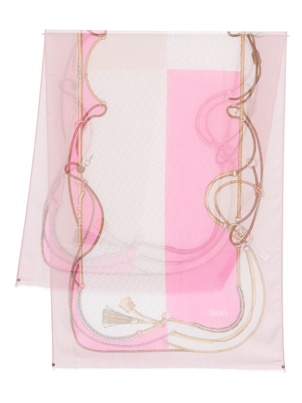 LIUJO Foulard con fantasia rosa 