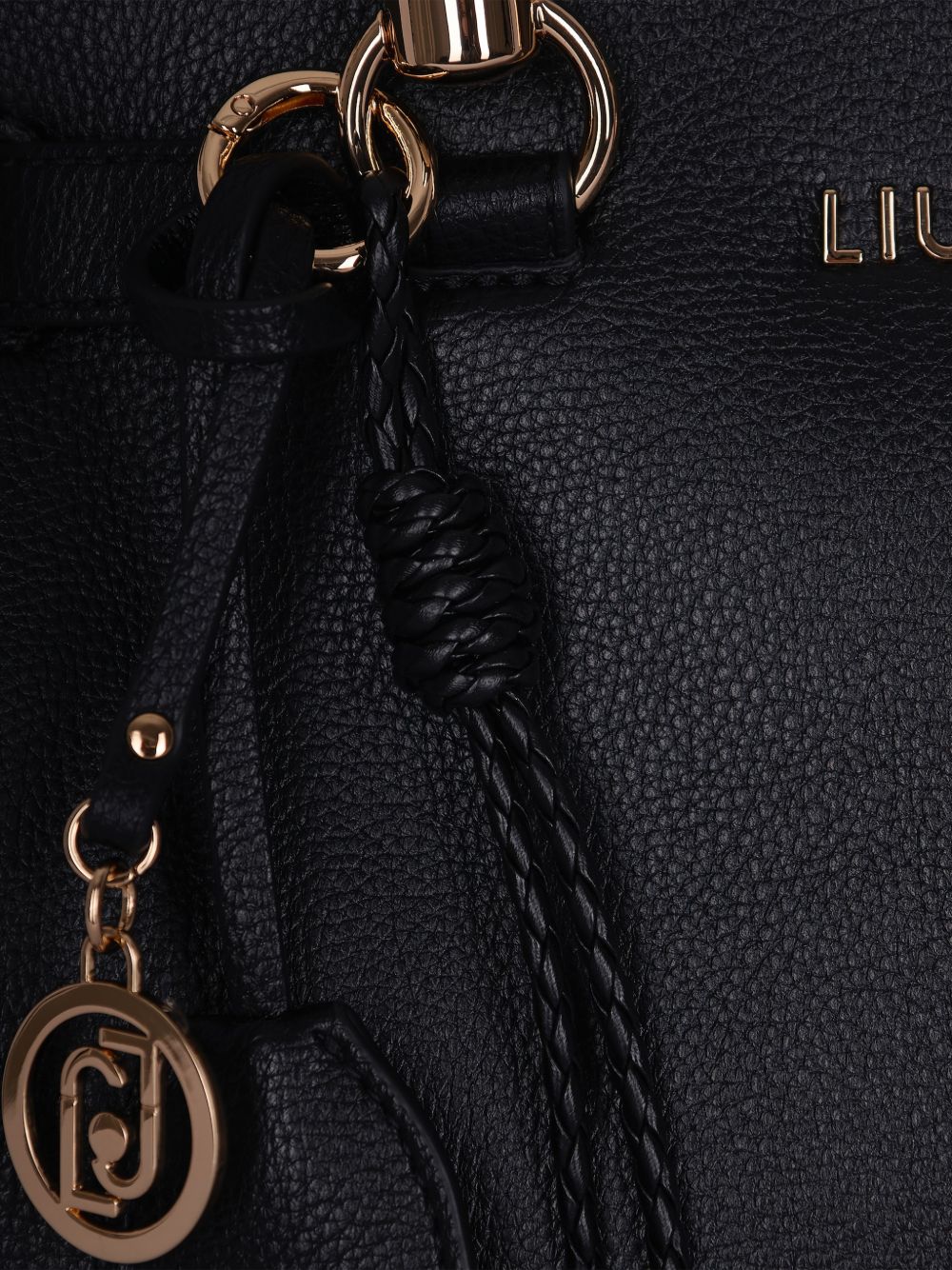 LIUJO Borsa tote nera con charms 