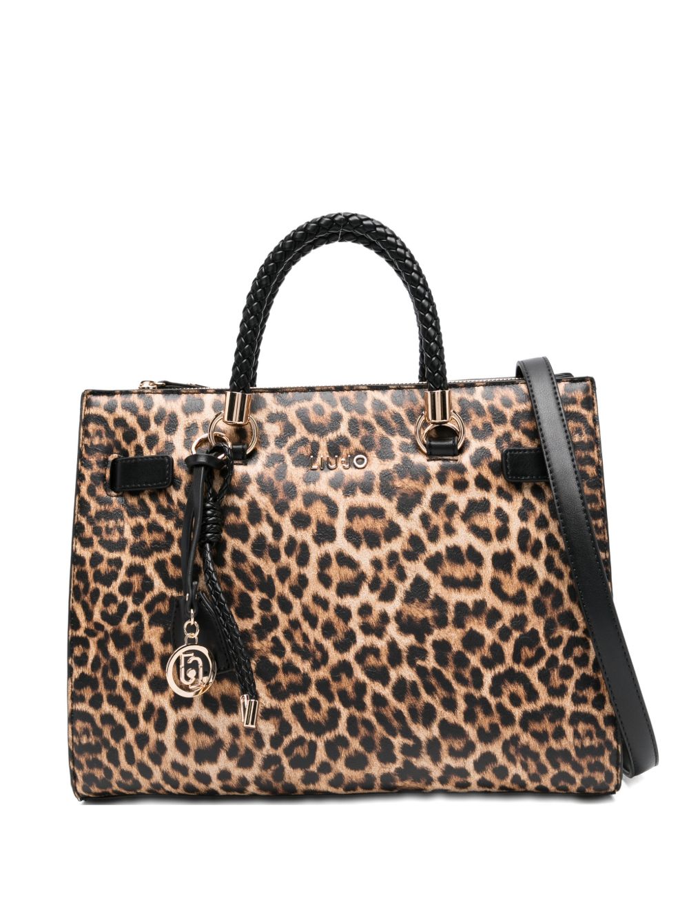 LIUJO Borsa a mano tote con stampa animalier 